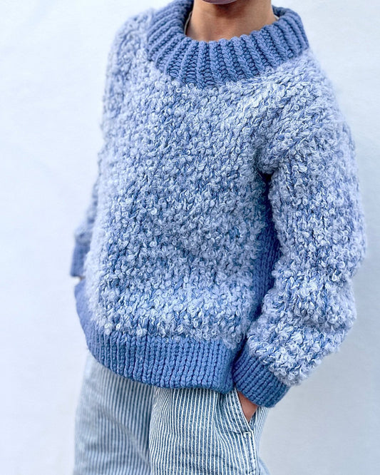 strikkeopskrift JUICY SWEATER JUNIOR DEUTSCH Popknit 