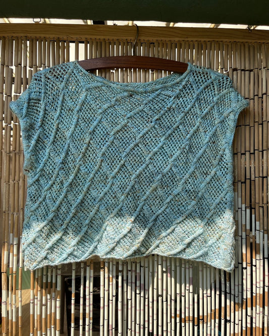 IN THE AIR TONIGHT TOP ENGLISH Popknit knitting pattern